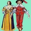 1630 г. Леди и джентльмен идут на свадьбу